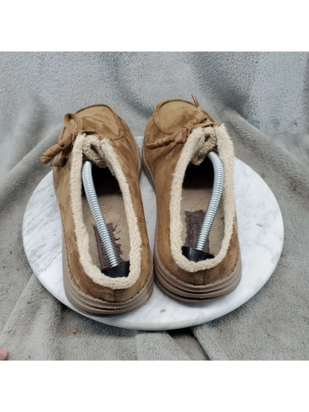 Skechers Shoes Mens Size 11 Tan Faux Suede Melson Mozley Slipper Clog